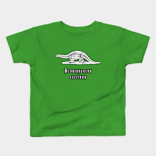 🦖 Fossil Skeleton of a Brontosaurus excelsus Dinosaur Kids T-Shirt